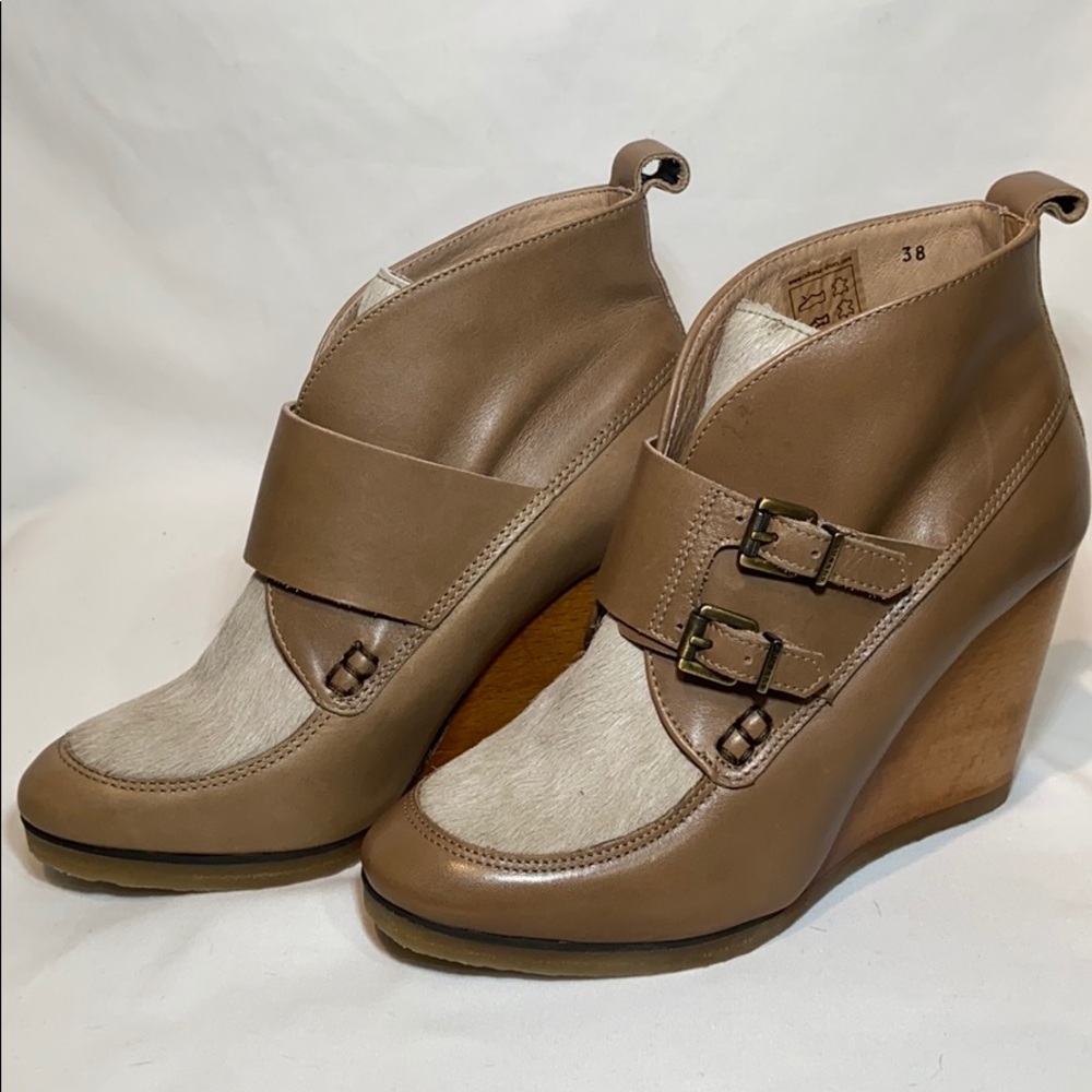 Anthropologie Cubanas Womens Beige Ankle boots 38 - Picture 3 of 8